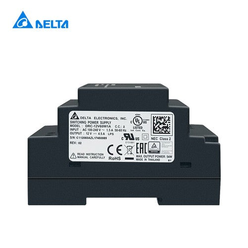 DRC-12V60W1AZ Delta Rail Switching Power Supply 12V 4.5A 54W DR-60-12