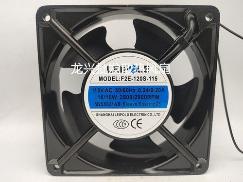 1 pcs LEIPOLE Fan F2E-12020S -115 AC 115V 12038 12CM 2 WIRE Aluminum frame fan