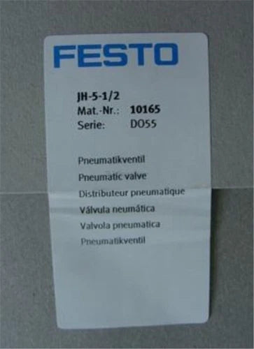 One Festo JH-5-1/2 10165 Pneumatic Control Expedite Shipping