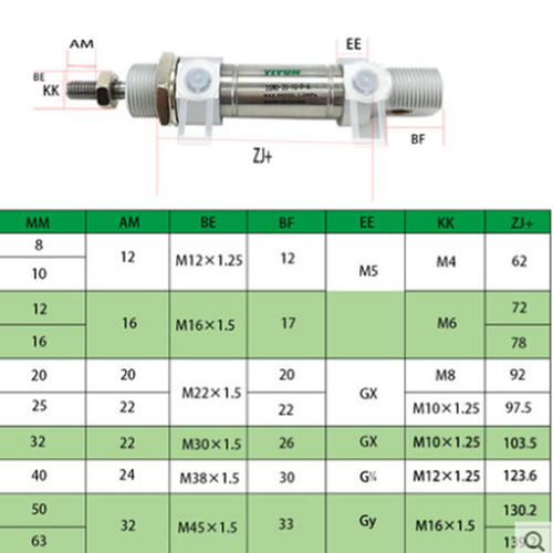1PC DSNU-8-60-P-A Double Acting Mini Pneumatic Components Cylinder