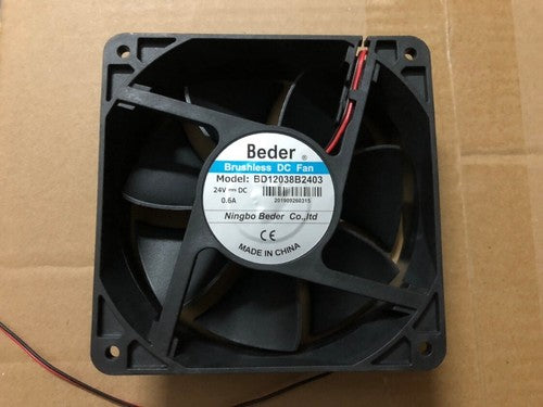 1 PCS Beder Fan BD12038B2403 DC24V 0.6A 12cm 12038 2 wire cooling fan