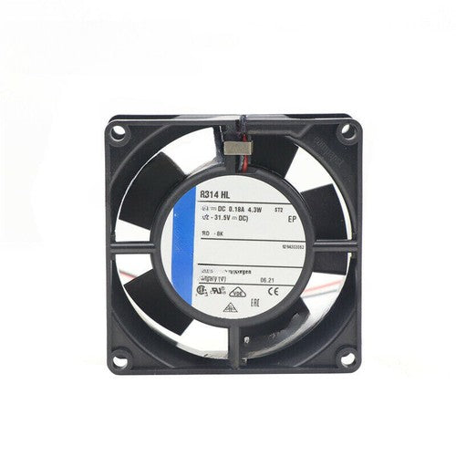 8314HL Axial Fan DC 24V 0.18A 4.3W 80*80*32mm 39.4CFM 2wire Cooling Fan