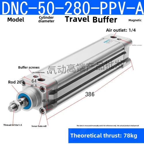 1PC  FIT FOR Cylinder DNC-50-280-PPV-A Replacement Made in China