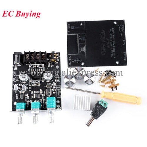 ZK-502MT Bluetooth-compatible 5.0 Subwoofer Amplifier Board 2.0 Channel Bass AMP