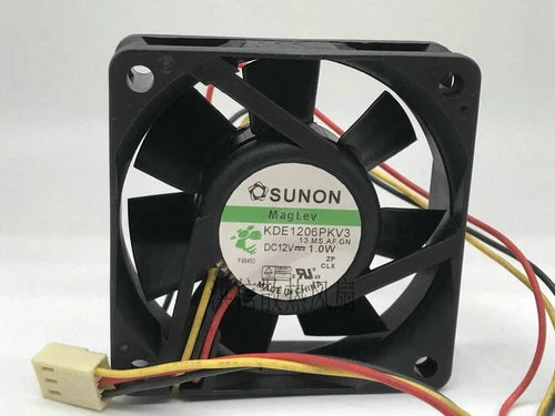 1 PCS   Fan  DC 12V 1.0W 6020 6CM 3 Pin KDE1206PKV3 Cooling Fan