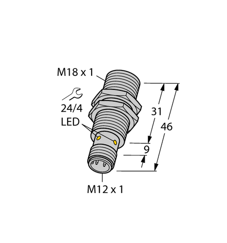 TURCK BI8-M18K-AP6X-H1141 4615050 Inductive sensor PNP