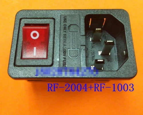 1PC  2position 10A 250VAC Switch Socket Red Lamp   RF-2004+RF-1003