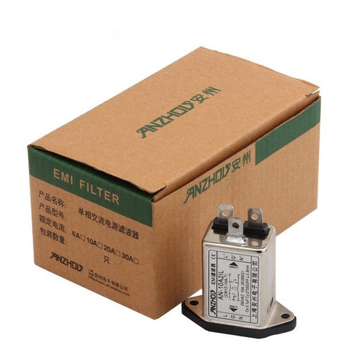 1PC  10A Single Phase AC Filter AN-10A2IL IEC Socket Filter CW1D-10A-T