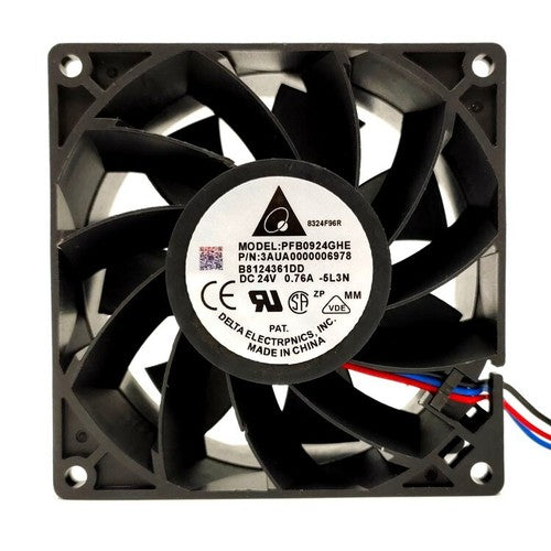 1 pcs DELTA Fan PFB0924GHE DC 24V 0.76A 92*92*38mm 3 pin inverter Cooling fan