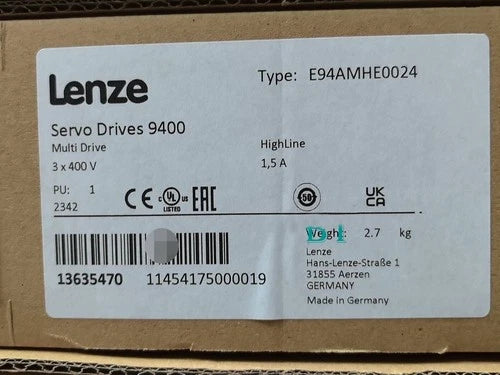 E94AMHE0024 IPCS  Sealed Lenze Servo Drives E94AMHE0024