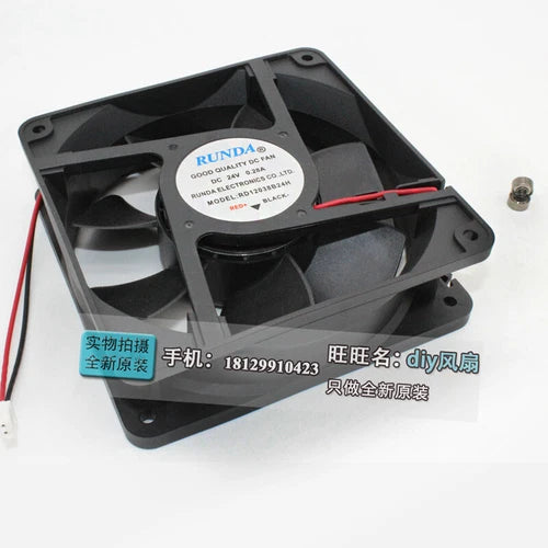 1PC   2-pin welding machine cooling fan RD12038B24H 12038 DC24V 0.36A