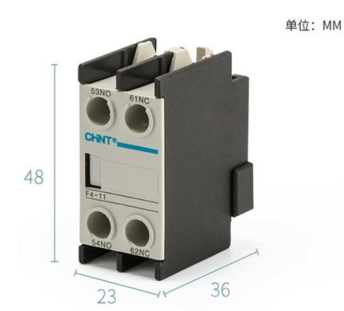 CHNT AC contactor auxiliary contact F4-11 1 normally open 1 normally closed