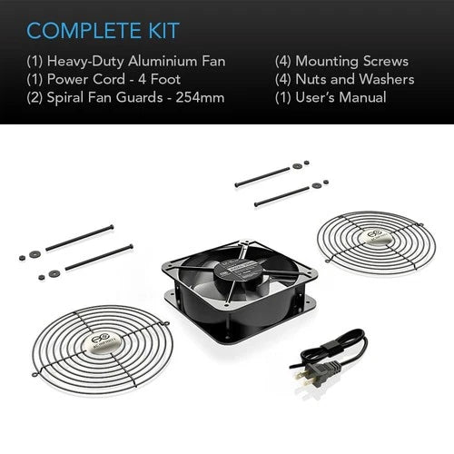 1X Dual Ball Cooling Muffin Axial Fan High-Speed 120V AC HS2060A-X 200x200x60mm