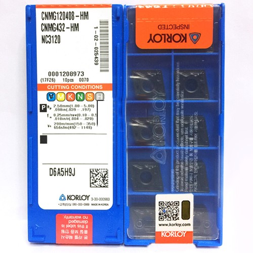 KORLOY CNMG120408-HM NC3120 Carbide Inserts CNC TOOL