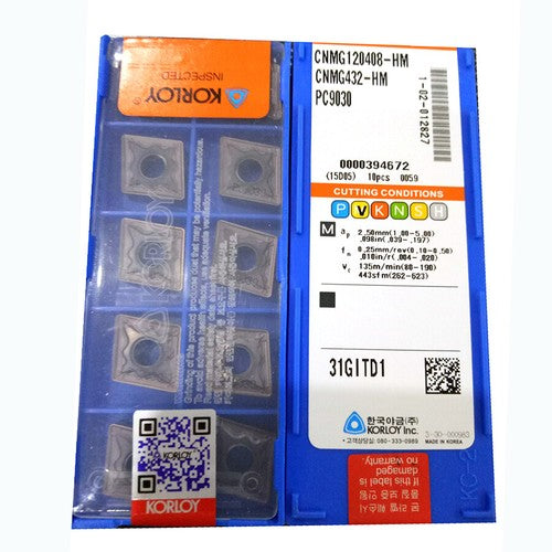 KORLOY CNMG120408-HM PC9030 Carbide Inserts CNC TOOL