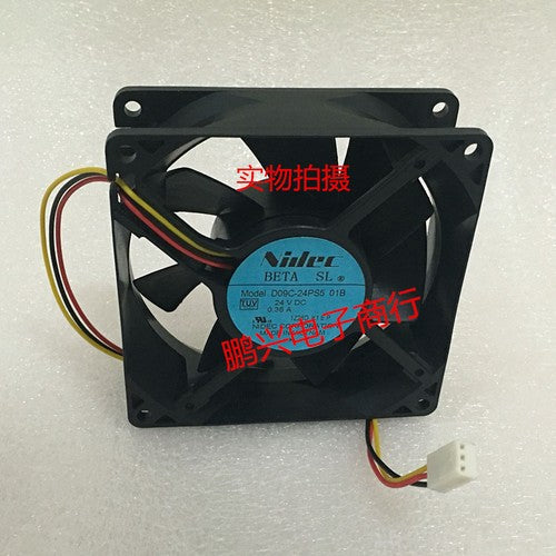 1 PCS NIDEC Fan D09C-24PS5 01B DC 24V 0.36A 9232 9CM 3 PIN cooling fan
