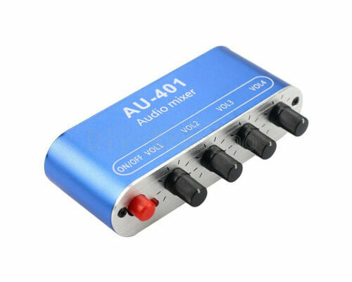 1Pcs Stereo Audio Signal Mixer Board Mix 2way 4way Input 1way Output DC 5V-12V