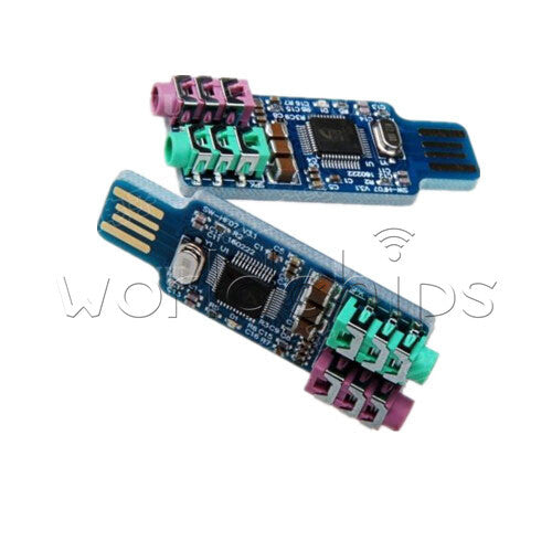 10PCS CM108 USB Drive Free Sound Card Laptop Computer External Sound Card Module