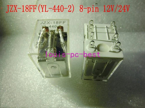 2PCS FOR  Relay 12VDC/24VDC 8 Feet JZX-18FF (YL-440-2)