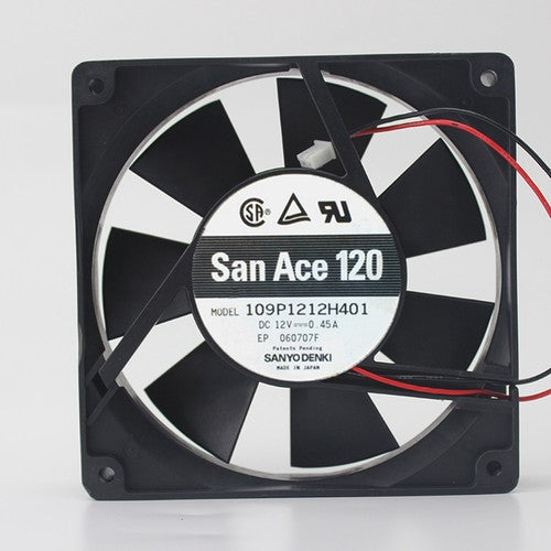 One For SANYO  109P1212H401 DC12V 0.45A 3-wire axial fan Free Shipping