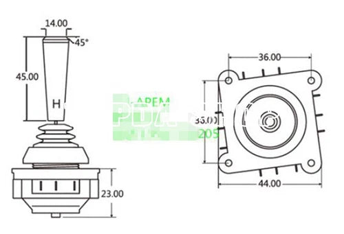 1PC Micro switch  CV4A cross rocker KCV4A-YQ-H4R2G