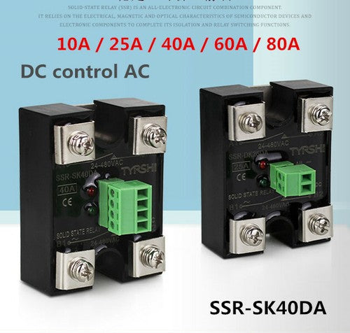 SSR-SK40DA dual-channel dual-control DC-AC single-phase solid-state relay