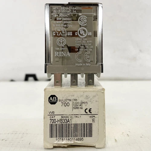 1PC Bulletin 700 Relay SER E 15A 120VAC   700-HB33A1