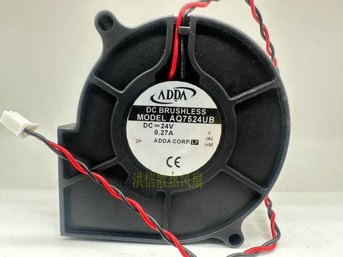 1 pcs ADDA Fan AQ7524UB DC24V 0.27A 7530 7CM turbine cooling fan blower 2 wire