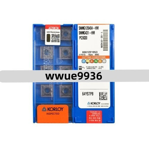 10pcs/BOX KORLOY SNMG120404-HM PC9030 SNMG431-HM Carbide Insert Turning Blade