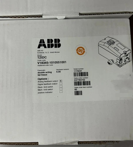 V18345-1010551001  ABB Valve Positioner V183451010551001