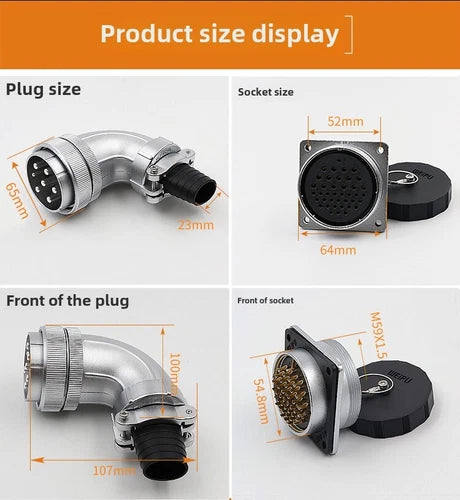 1PC  Ation Industry Bent Pressure Plug Square Socket WS55 53-pin 10A+25A 500V