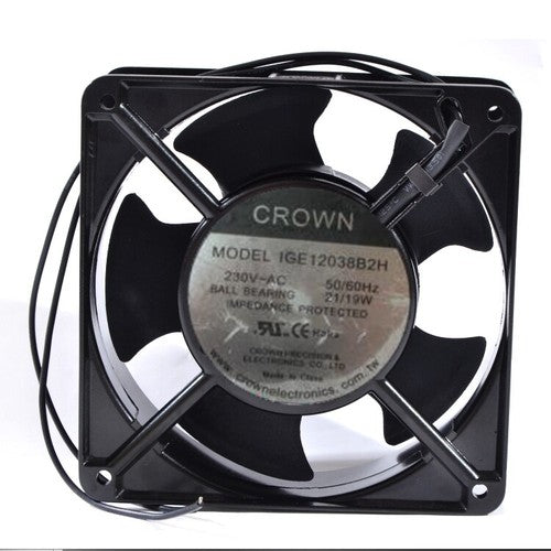 1 PCS CROWN Fan MODEL IGE12038B2H AC 230V 21/19W 12038 12CM 2 wire cooling fan