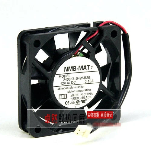 1PC   2-wire silent cooling fan   2406KL-04W-B20 6CM 12V 0.10A