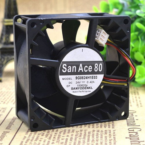 One For SANYO  9G0824H1E03 San Ace80 24V 0.42A cooling fan Free Shipping