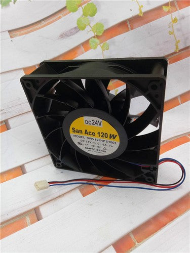 1 PCS SANYO Fan 9WV1224P1H001 DC 24V 0.8A 12038 12CM 3 pin cooling fan