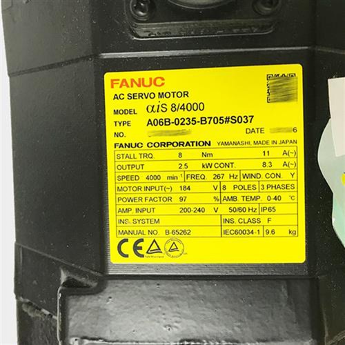 For Fanuc A06B-0235-B705#S037  AC servo motor Free Shipping