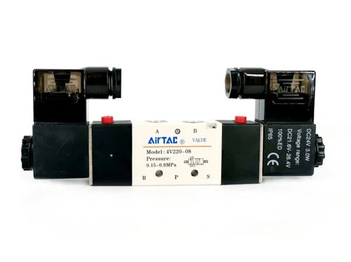 1PC  4V220-08 DC 12V 24V AC 110V 220V  Solenoid Valve Air Valve