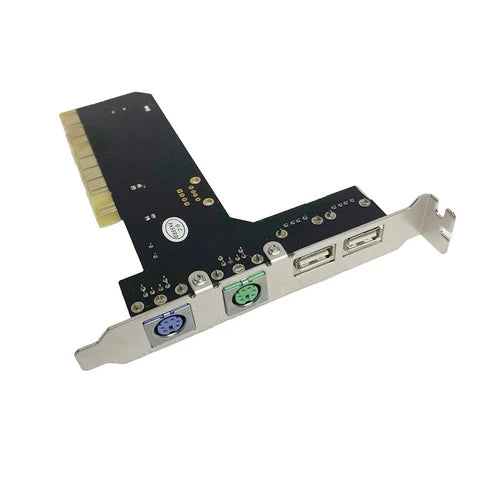 PCI 32bit to 2x PS2 PS/2 + 2x USB 2.0 Port for PC Keyboard Mouse Adapter Card