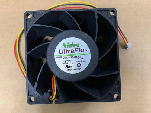 1PC 3-wire 8CM fan UltreFlo V80E24BS1A5-52 24V 0.47A 8038 80mm X38mm