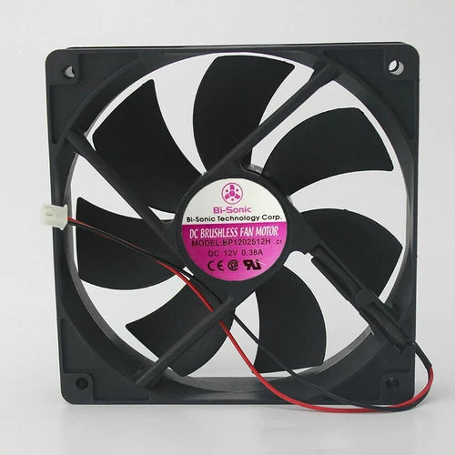 Qty:1pc Cooling Fan 2pin BP1202512H 12V 0.38A 12CM 12025