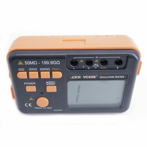 VICTOR VC60E+ 3 1/2 Digital Insulation Resistance Tester Megger MegOhm Meter KD