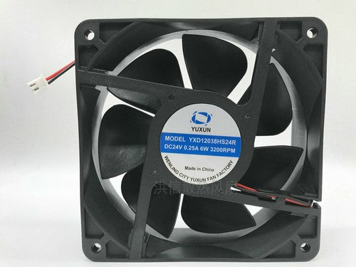 1 PCS YUXUN Fan YXD12038HS24R DC24V 0.25A 6W 12038 12CM 2 Pin