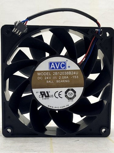 1 pcs AVC Fan 2B12038B24U DC 24V 2.08A 12038 12CM 3 wire inverter cooling fan