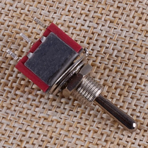 10X MTS-123 AC  Red 3 Pin 3 Position ON-OFF-ON SPDT Mini Momentary Toggle Switch