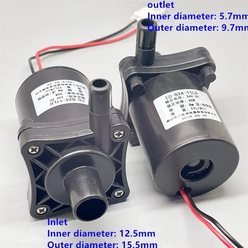 DC24V 45W Flow 11L/Min 8m For Engraving Laser Chiller Pump Brushless Water Pump