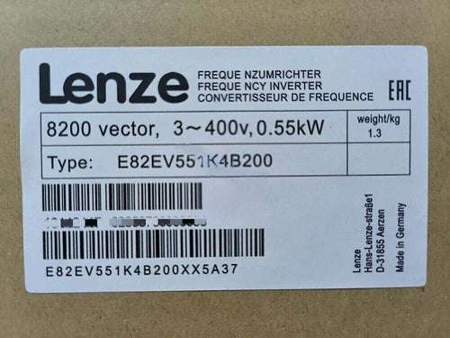 E82EV551K4B200  LENZE E82EV551_4B200 8200 vector 3-400v 0.55kW