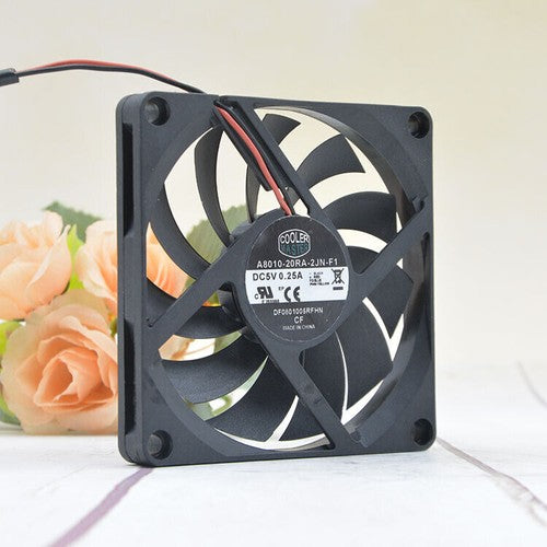 Cooler Master A8010-20RA-2JN-F1 Ultra thin cooling fan 5V 0.25A 2wire 80*80*10mm