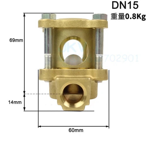 1PC  FIT FOR MIYAWAKI Steam Flow Sight Checker TS1 DN15 Sight Glass Brass