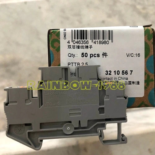 50pcs/BOX  PTTB2.5 3210567  Terminal Block In-line Connection Double Layer