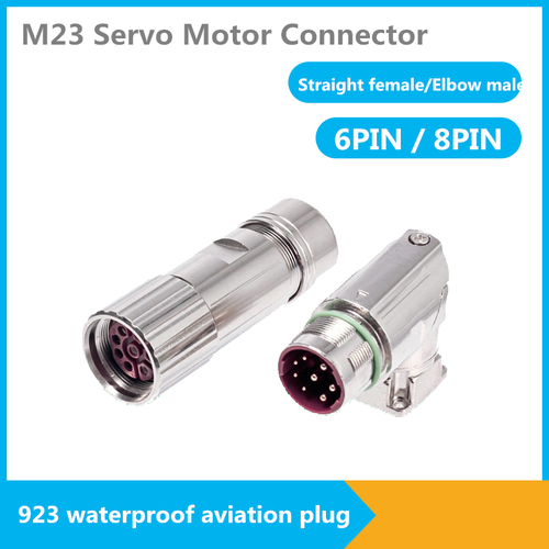 M23 servo motor connector 6-pin 8-pin 923 waterproof ation plug female male